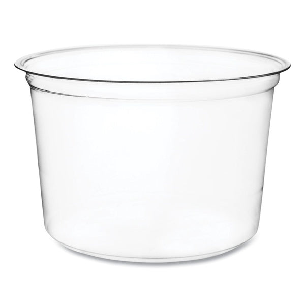 500-PACK OF Container Cmpstbl Vegware 16 oz Compostable Round Deli Pots - Clear Plastic Containers (500 Count) for Eco-Friendly Food Storage