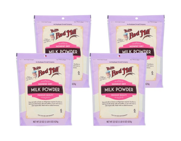 4-PACK OF Milk Dry Non Fat Bobsred 22 oz