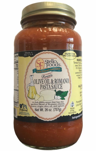 12-PACK OF Sauce Olive Oil and Romano Rosie's, Stello Foods