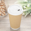 1000-PACK OF Lid Togo Karat 1,000 ct 10-24 oz Paper Coffee Cup Lids | 90 mm | White | Flip-Top