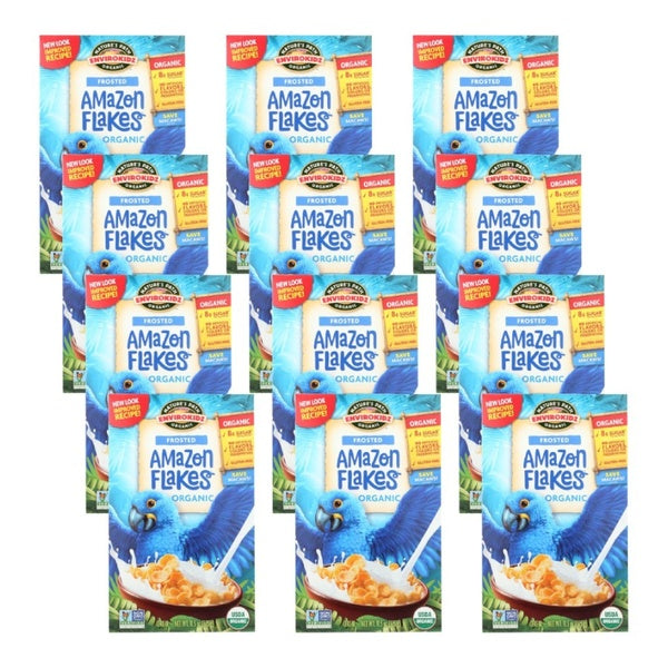 12-PACK OF Cereal Organic Amazing Flakes Nature's Path 11.5 oz