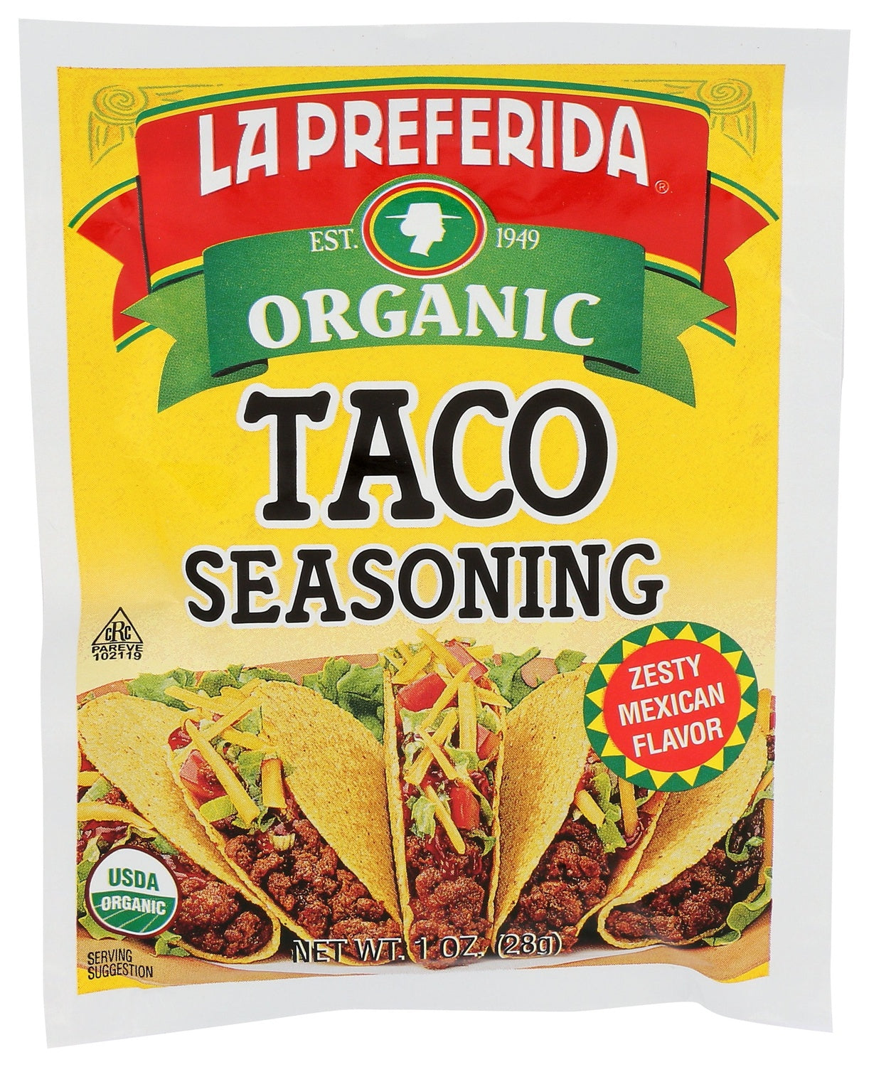 12-PACK OF SEASONING TACO ZESTY MEXICAN FLAVOR