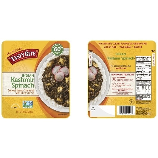 48-PACK OF Kashmir Spinach Tasty Bite, 48 - 10 Oz