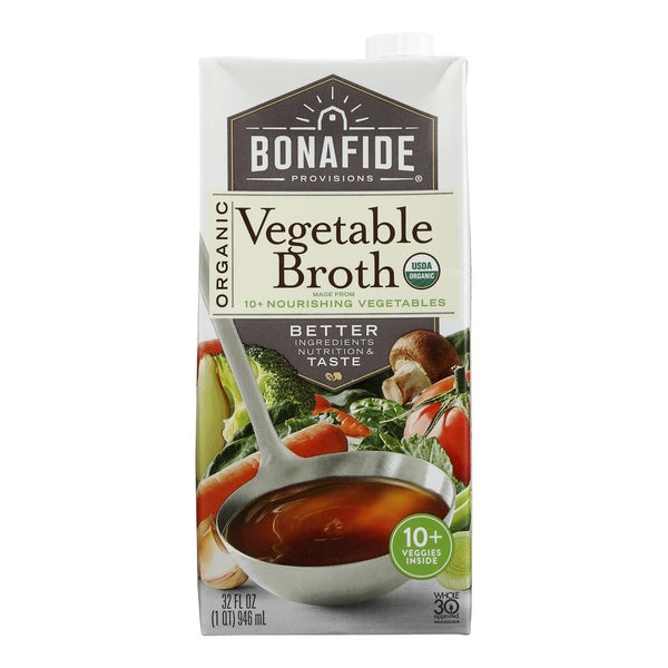 6-PACK OF Broth Vegetable Bonafide Provisions 32 oz