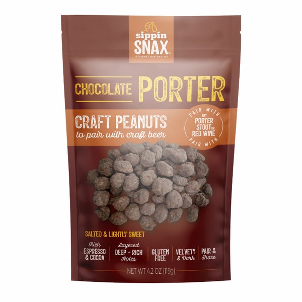 12-PACK OF Peanuts Chocolate Porter SIPPIN SNAX