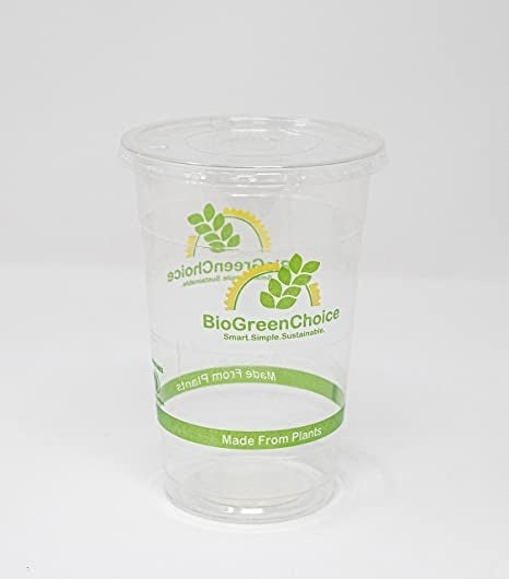 50-PACK OF CUP COLD BIOGREENCHOICE COMPOSTABLE PLA CLEAR CUP 20OZ