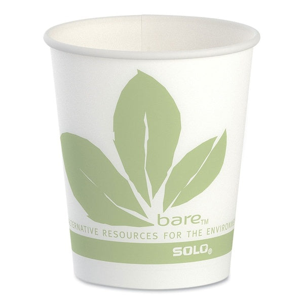 3000-PACK OF Cup Paper SOLO R53BB-JD110 5 oz. Compostable Paper Cold Cups - Eco-Friendly White (3000 Count)