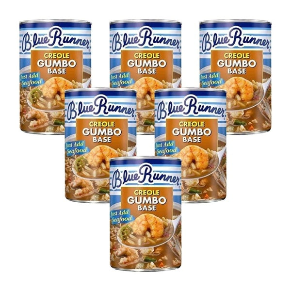 6-PACK OF Sauce Gumbo Creole Base Blue Runner 25 oz