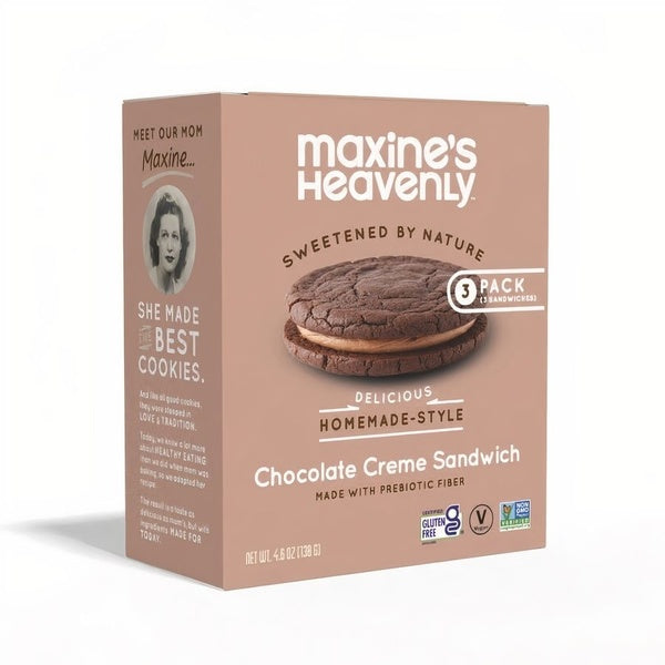8-PACK OF Cookie Chocolate Creme Sandwich 3PK Box, Maxine's Heavenly