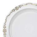 12-PACK OF Plate Salad 7.5" White Gold Rim