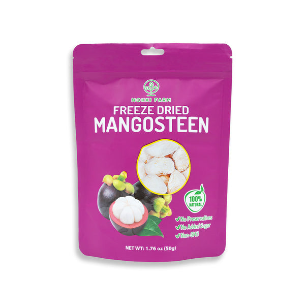 6-PACK OF NOKKI FARM Freeze-dried Mangosteen Crisps - Healthy Exotic Superfood Snacks 1.76oz