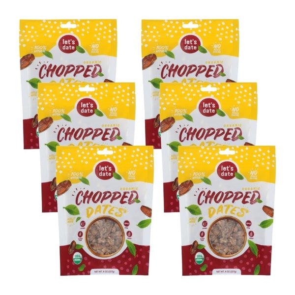 6-PACK OF Date Chopped Organic Lets Date 8 oz