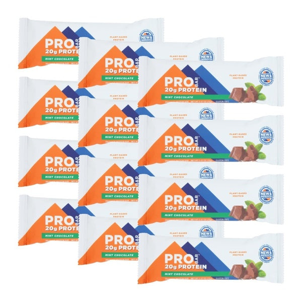 12-PACK OF Bar Nutritional Mint Chocolate Probarr Nutritional Bars 2.46 oz