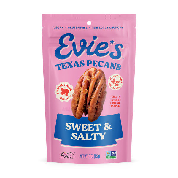 8-PACK OF Evie's Snacks Sweet & Salty Roasted Pecans 8-Pack 3oz