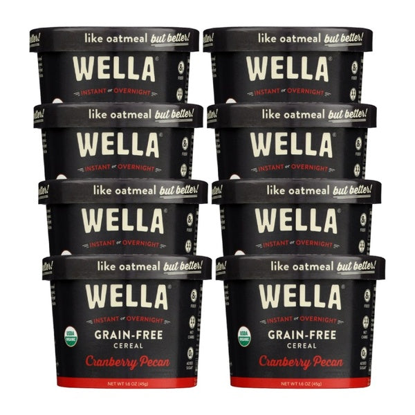 8-PACK OF Cereal Hot Cranberry Pecan Wella 1.6 oz