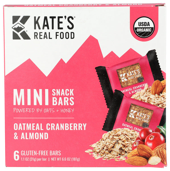 8-PACK OF Snack Bar Kates Real Food 6.6 oz