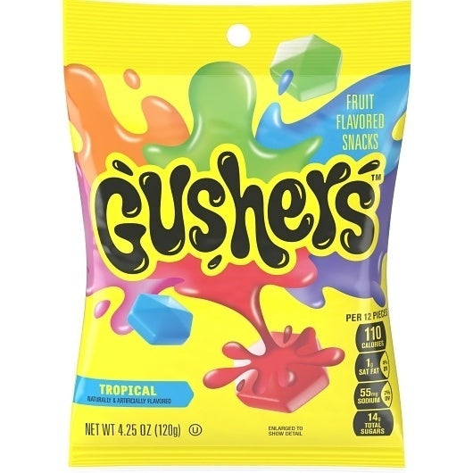 48-PACK OF Tropical Fruit Flavored Snacks Gushers, 48 - 4.25 Oz