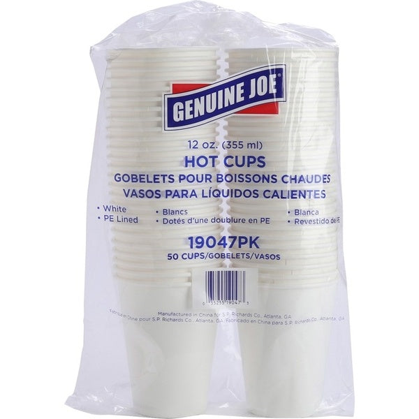 5-PACK OF CUP PAPER WHITE, POLYURETHANE - 50 CUPS PER PACK -