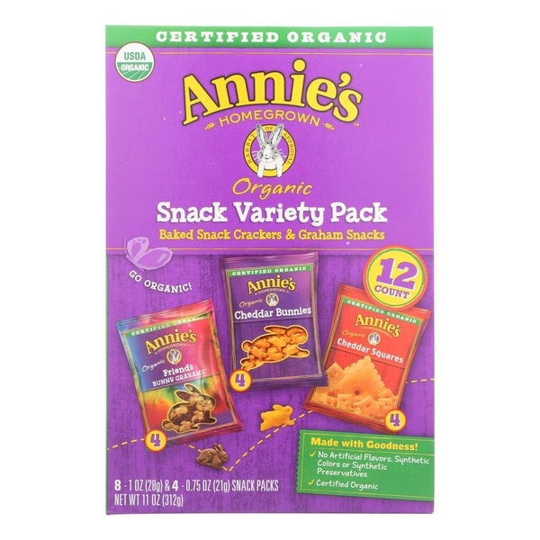 6-PACK OF Cookie Variety Pack Annies Homegrow 11 oz