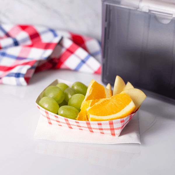 1000-PACK OF Tray Food Karat 1,000 ct 0.5 lb Food Tray | Shepherd's Check Red Pattern
