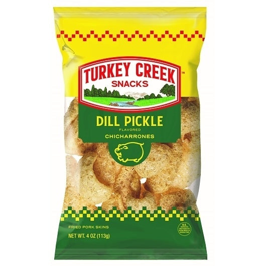12-PACK OF Dill Pickle Pork Rinds Turkey Creek, 12 - 4 Oz