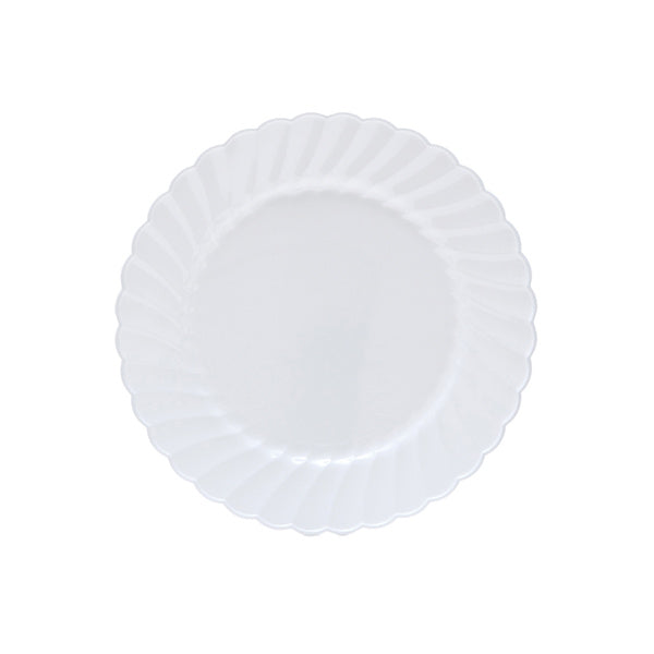 10-PACK OF PLATE PLAS WHT 6" RGD CLSWR