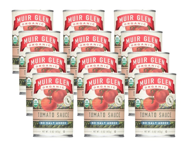 12-PACK OF Sauce Tomato No Salt Added Muir Glen Inc 15 fz