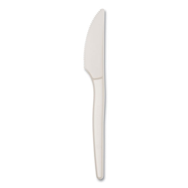 1000-PACK OF Cutlery Plastic WNA EPS001 EcoSense 7-Inch Renewable Plant Starch Knife - 1000 Count Carton for Sustainable Dining