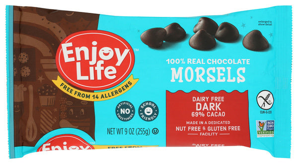 12- PACK OF Chocolate Dark Enjoy Life 9 oz