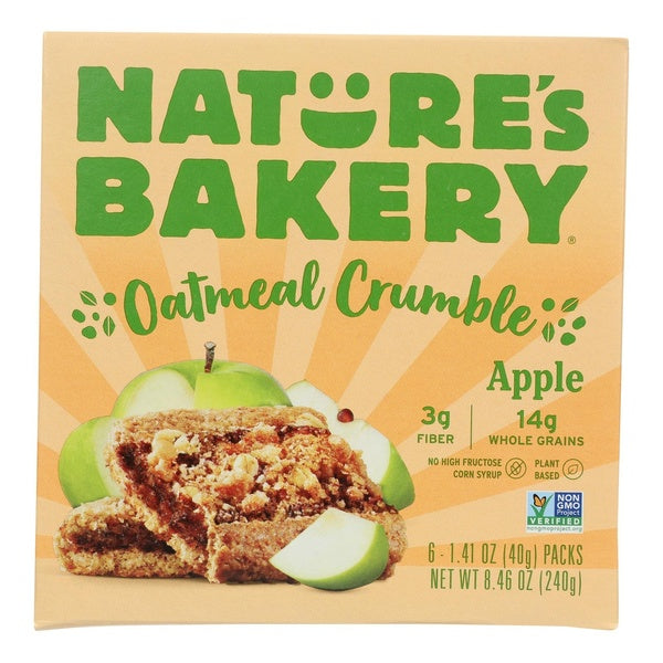 6-PACK OF Breakfast Bar Apple Natures Bakery 8.46 oz