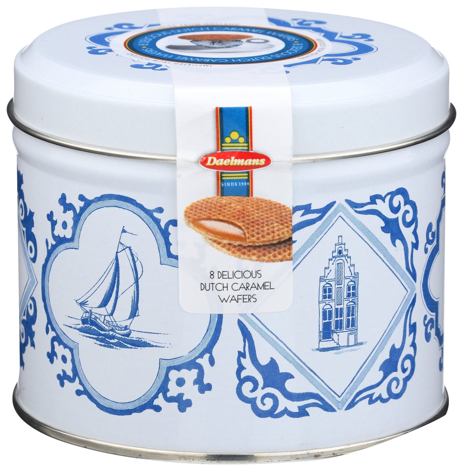 9-PACK OF WAFFLE DUTCH STROOPWAFELS, CARAMEL GIFT TIN