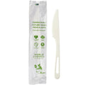 750-PACK OF KNIFE CMPSTBL World Centric 6" Compostable tPLA Knives Individually Wrapped| 750 count