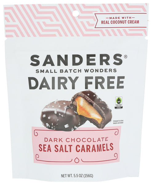 6-PACK OF CHOCOLATE CAP SEA SALT CARAMELS, DARK 5.5 OUNCE - CASE OF 6
