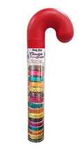 6-PACK OF Candy Patties Honey Dark Chocolate Candy Cane, Honey Acres