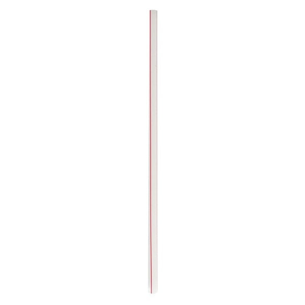 2000-PACK OF Straw Wrapped Boardwalk Wrapped Jumbo Polypropylene Straws - Red and White Striped - 10.25 Inches (2000 Count)