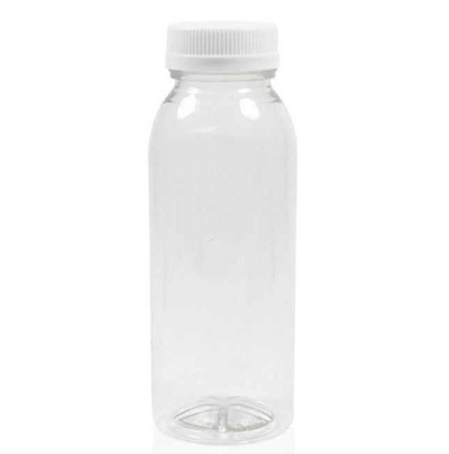 348-PACK OF BOTTLE PLASTIC 8 oz Round Energy PET Plastic Juice Bottles | Highest Quality | 348 count