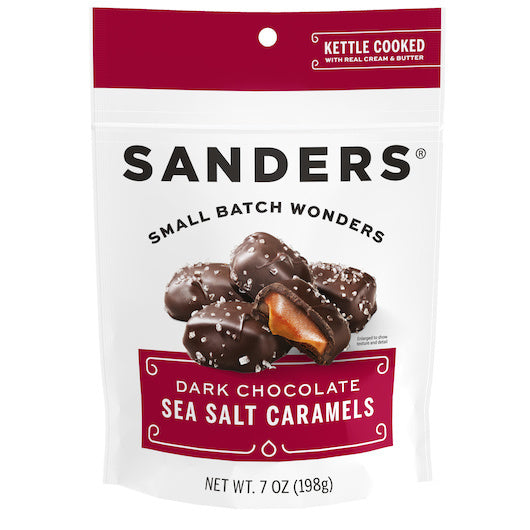 6-PACK OF Dark Chocolate Sea Salt Caramel Sander'S Candy, 6 - 7 Oz