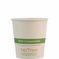 1000-PACK OF CUP HOT 4 oz World Centric Compostable NoTree Bamboo Paper Coffee Cups | 1000 count