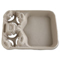 100-PACK OF Tray Food Chinet 20990 StrongHolder Molded Fiber Cups and Food Trays - 8 oz and 44 oz Size - Beige - 100 Count Carton for Convenient To-Go Orders