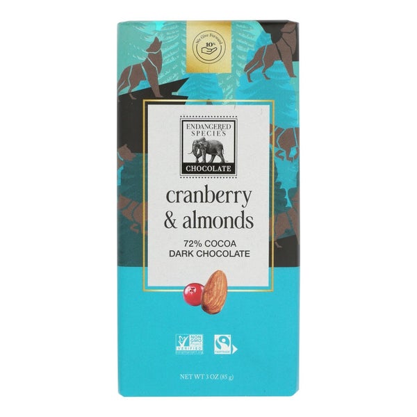 12-PACK OF CHOCOLATE DARK CRANBERRIES ALMONDS
