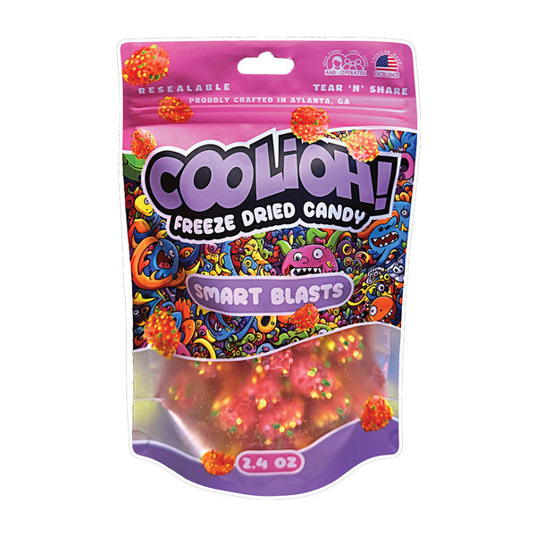 6-PACK OF Candy Freeze Dried Smart Blasts, Boomin' Brands