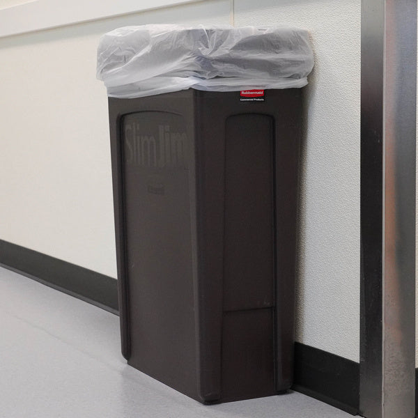 23GAL-PACK OF CONTAINER TRASH SLIM BRN