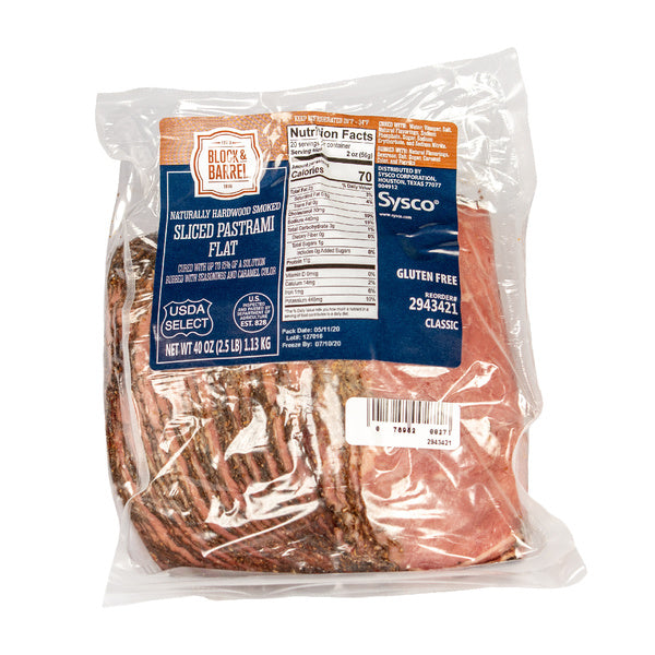 2.5 LB-PACK OF BEEF PASTRAMI BTM RND CKD SLI