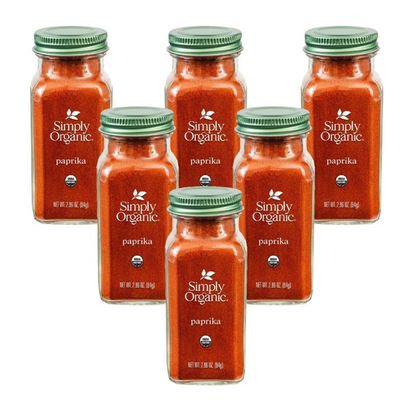 6-PACK OF Spice Paprika Ground Organic Simply Organic 2.96 oz