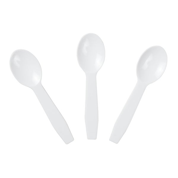 1-PACK OF SPOON PLAS SAMPLER 3" WHT