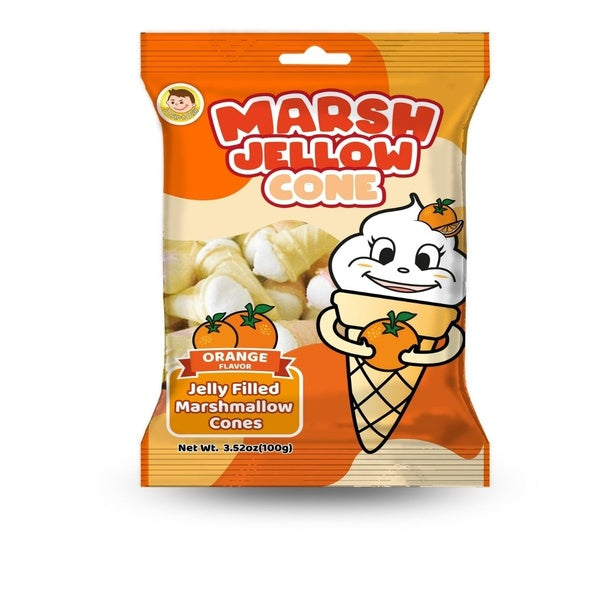 24-PACK OF Marsh Jellow Cone, Orange, 24/3.52 oz.