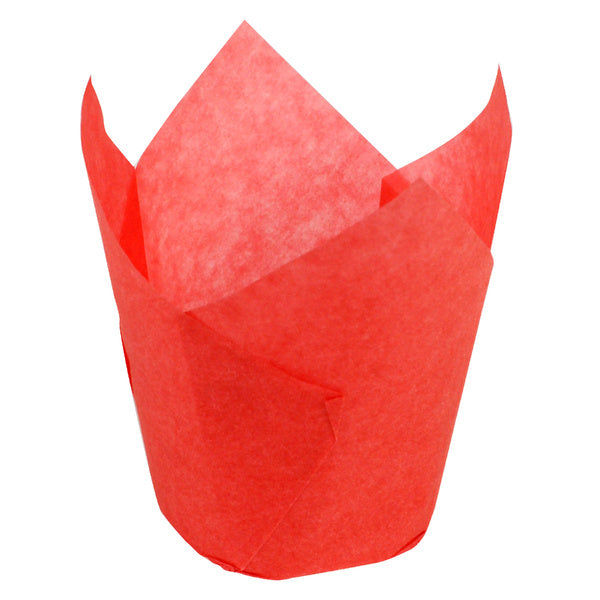 10-PACK OF CUP BAKING PAPR TULIP RED 4"