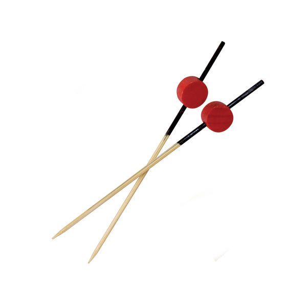 20-PACK OF PICK BAMBOO BLK/RED BEAD3.15
