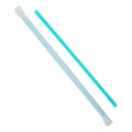 1200-PACK OF Straw Wrapped Karat 1,200 ct Giant Straws | Individually Wrapped | Aqua (0.31" x 10.25")