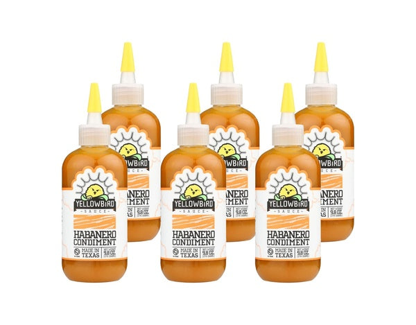 6-PACK OF Sauce Hot Habenero Yellowbird 9.8 oz